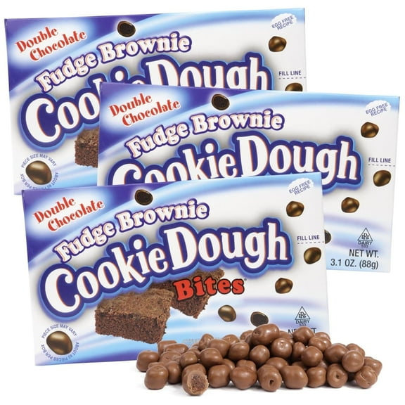 Fudge Brownie Cookie Dough Bites, Pack of 3, 3.1 Ounces per Box