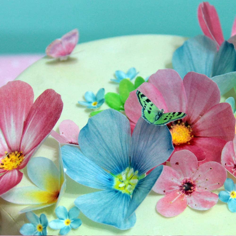 Edible Flowers Wedding Cake  Edible flowers cake, Cake decorating