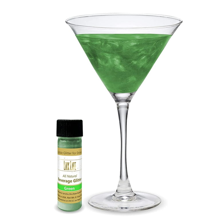 Green Edible Glitter Dust for Drinks | Brew Glitter