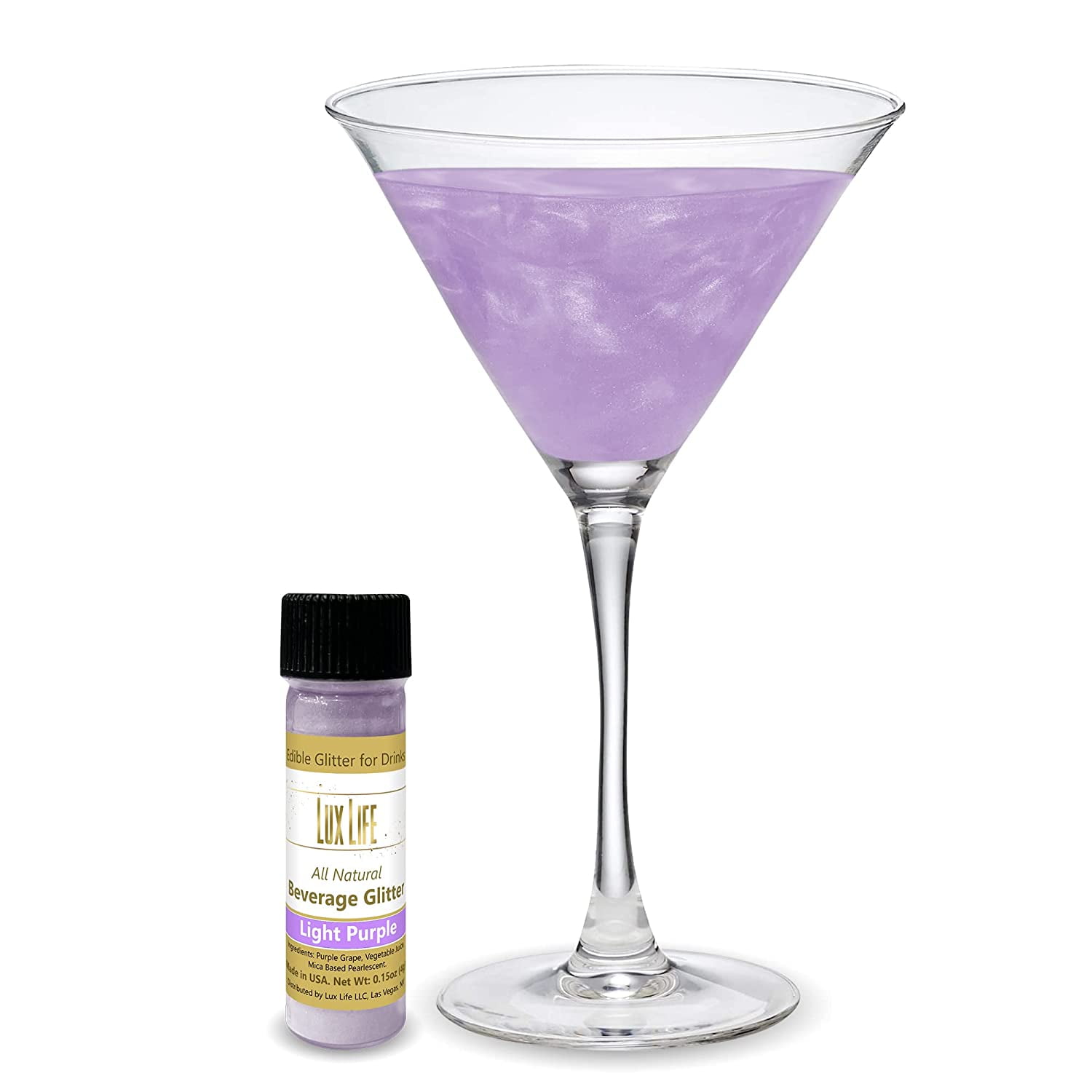 Light Purple Edible Glitter Small Spray Bottle