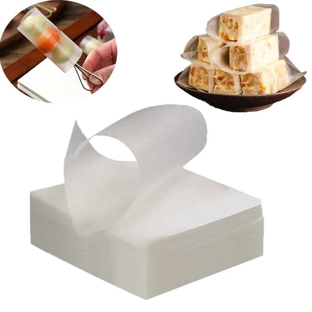 Edible Glutinous Rice Paper,Tutuviw 1200Pcs Candy Coated Wrapping Paper ...