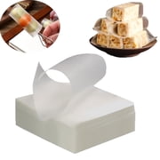 Edible Glutinous Rice Paper Tutuviw 1200Pcs Candy Coated Wrapping Paper Edible Candy Wrappers Sheets,Edible Wafer Paper,Transparent Rice Paper for Homemade Tanghulu Wrapper (2.6x3.2in)