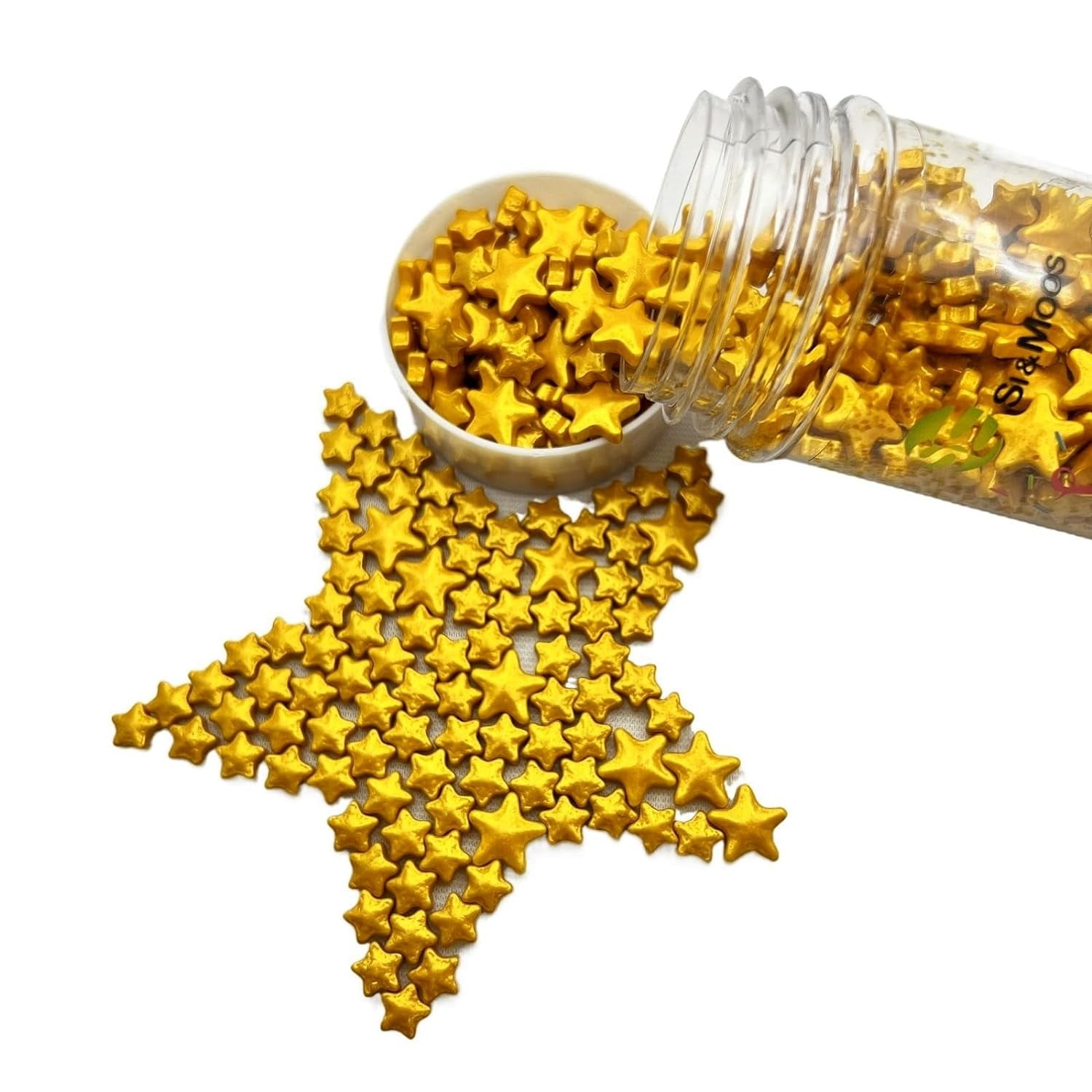 Edible Gold Star Sprinkles for Cake Decorating GlutenFree, NutFree