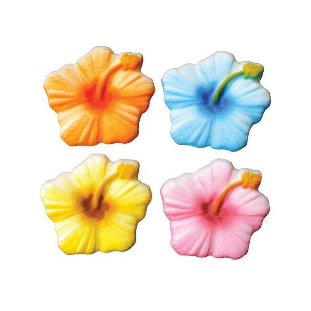 Edible Hibiscus Assortment Sugar Decorations 12 Count Flower Garden