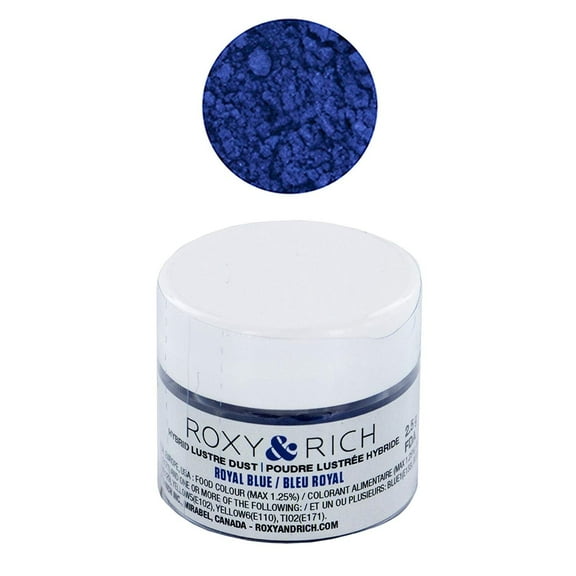 Edible Hybrid Luster Dust, Royal Blue, 2.5 Grams by Roxy & Rich