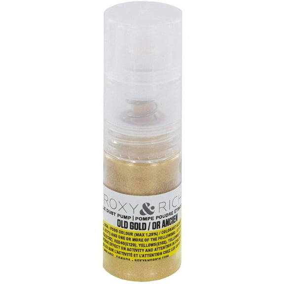 Edible Hybrid Sparkle Dust Pump, Old Gold 4 Grams by Roxy & Rich