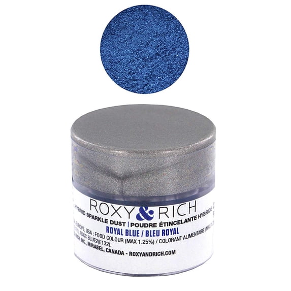 Edible Hybrid Sparkle Dust, Royal Blue, 2.5 Grams by Roxy & Rich
