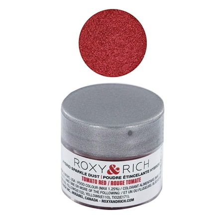 Edible Hybrid Sparkle Dust, Tomato Red, 2.5 Grams by Roxy & Rich