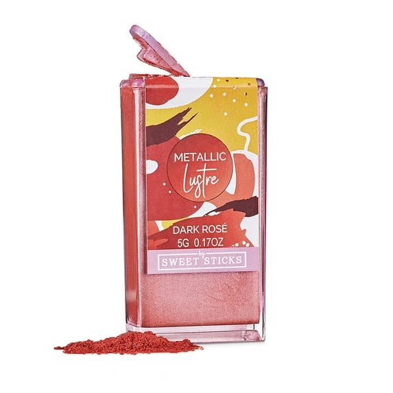 Edible Lustre Dust Metallic Dark Rose 5 Grams Cake Dust By Sweet Sticks, Cake Decorating Shimmer & Shimmer Drinks