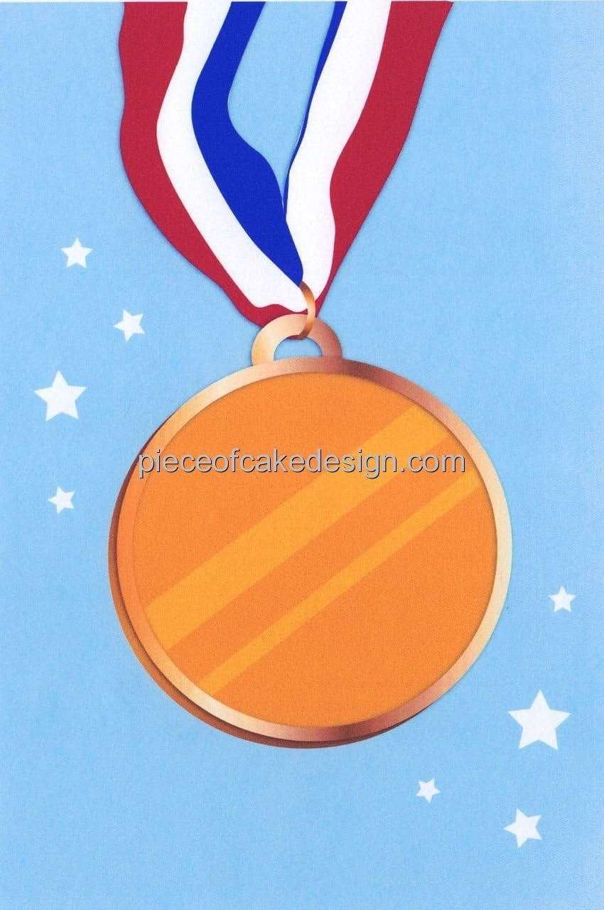 Edible Medal Cake Topper - Easy Application, Dietary Friendly - Walmart.com