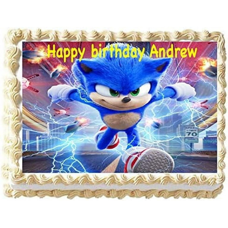 Sonic the Hedgehog Pointing Party Edible Cake Topper Frosting Sheet - All  Sizes!