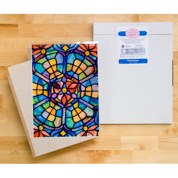 Edible Transfer Sheets (for warm/hot mediums, such as isomalt, sugar, chocolate and gelatin) - 25 sheets - Printable - Simi/Icing Images Genuine