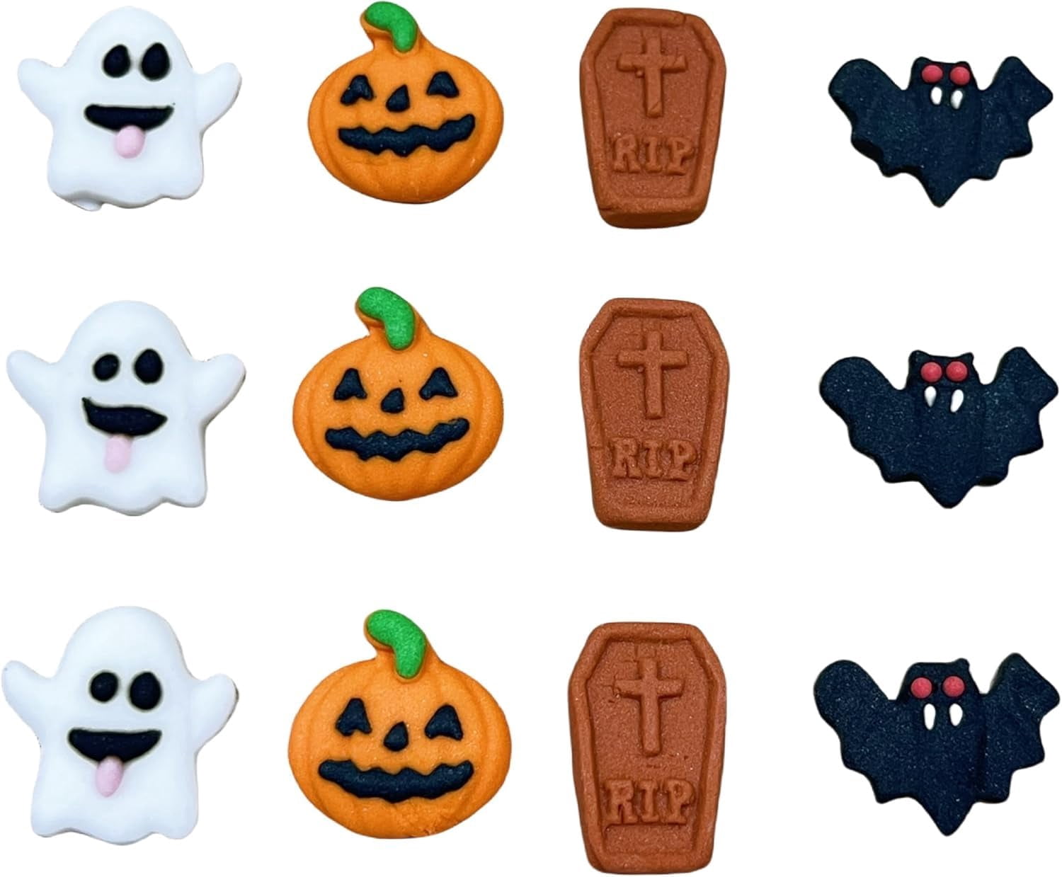Dim Sum Kitchenware Edible candy cake decoration 4 shapes 3 tombstones 3 pumpkins 3 bats ...