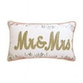 thumbnail image 1 of Edie Home  12 x 20 in. Celebrations Floral Beaded Mr & Mrs Decorative Pillow, Oyster & Pink, 1 of 5
