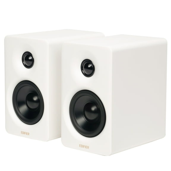 Edifier Bookshelf Speakers, 66W RMS Desktop Speakers, Hi-Res Audio & Hi-Res Wireless Audio Computer Speakers - White