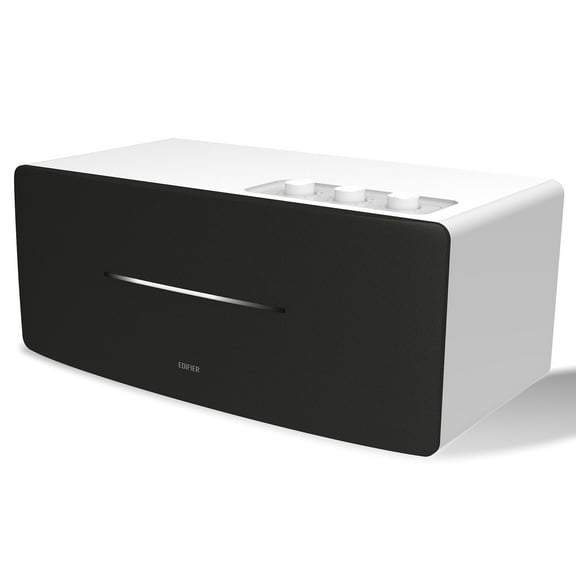 Edifier D12 Desktop Stereo Bluetooth Speaker, White, Medium