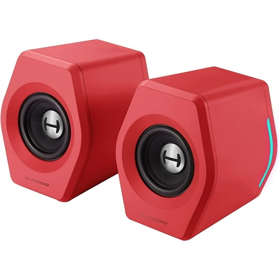 Edifier G2000 32W PC Gaming Computer Speakers with Bluetooth RGB Lights - Red