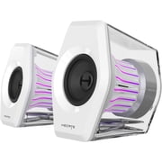 Edifier G2000 Pro Bluetooth Computer Speakers with 7.1 Virtual Surround Sound, RGB Lighting, USB & Aux Input - Ideal Gaming Desk Accessories for PC, PS5, Xbox White