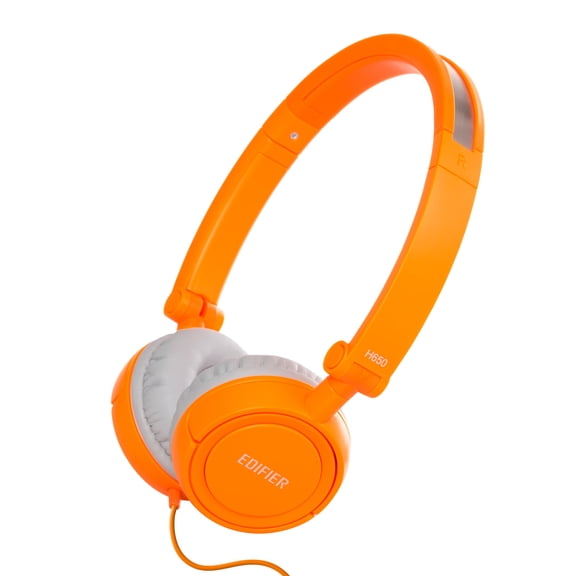 Edifier H650 Headphones - Hi-Fi On-Ear Foldable Noise-Isolating Stereo Headphone, Ultralight and Tri-fold Portable - Orange