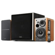 Edifier R1280TS Powered Bookshelf Speakers with T5 Powered Subwoofer Bundle - Wooden Enclosure