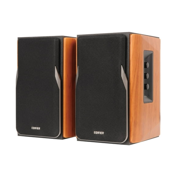 Edifier R1380DB Active Bluetooth Bookshelf Speakers - Optical/Coaxial Input - 2.0 Wireless Studio Monitor Speaker - 42W RMS - Wood Grain