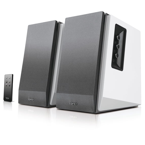 Edifier R1700BT Powered 2.0 Bookshelf Speakers, White, Medium