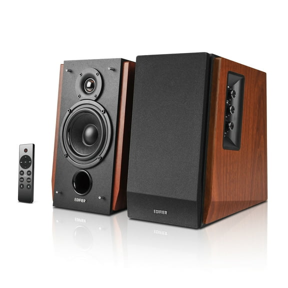 Edifier R1700BTs Active Bookshelf Speakers - Bluetooth v5.0, 2.0 Wireless Near Field Studio Monitor Speaker - 66w RMS with Subwoofer Line Out - Wooden Enclosure