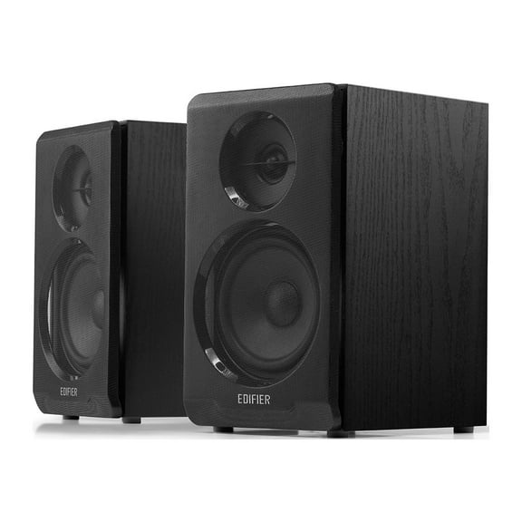 Edifier R33BT Active Bluetooth Computer Speakers - 2.0 Bookshelf Speaker - Powered Studio Monitor, Black - Pair, Holiday Gift