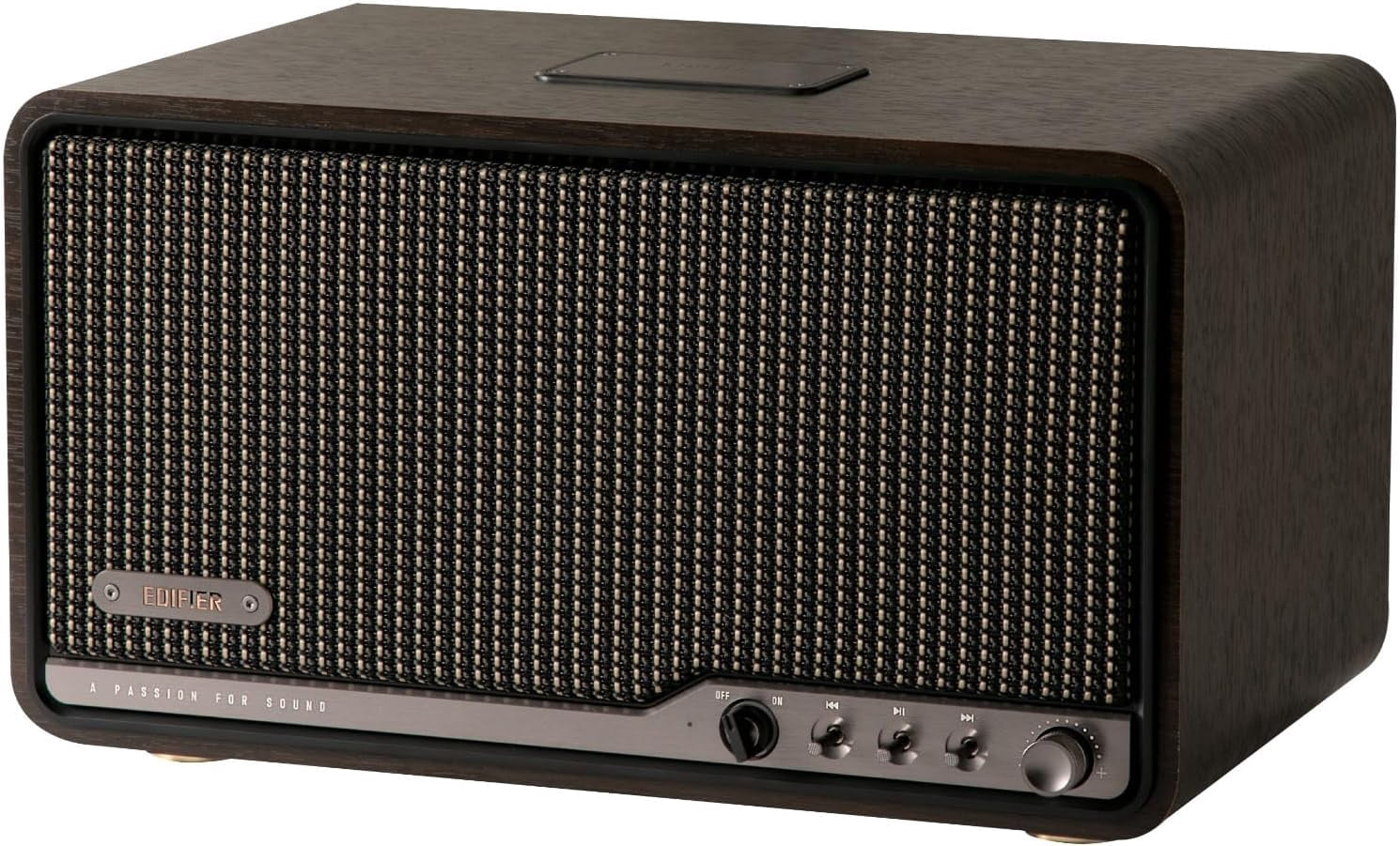 Edifier S300 Hi-Fi Tabletop Speaker, Hi-Res Audio LDAC for Wireless Multi-Room & Stereo Pairing, 80W Power Works with AirPlay 2 Bluetooth 5.4 USB-C AUX Inputs, Retro Design with Remote - Black