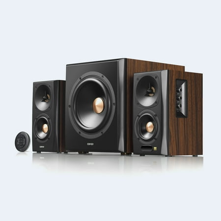 Edifier - S360DB Bookshelf Speaker & Wireless Subwoofer, Computer Speakers - Bluetooth v4.1 aptX Wireless - 2.1 Speaker System - Wood/Black
