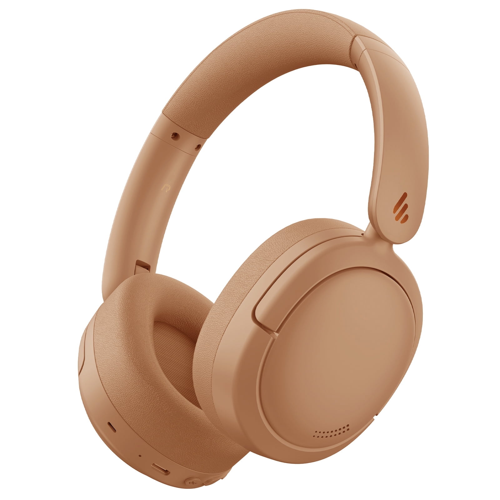 Edifier V80 Hybrid Active Noise Cancelling Headphones, True Wireless Over Ear Bluetooth Headset with 45H Playtime/Hi-Res Audio/Fast Charging/Multipoint Connection for Travel Home Office - Brown