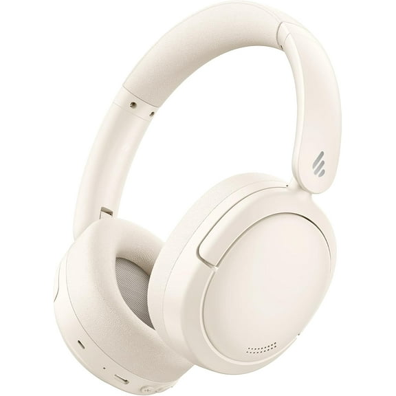Edifier V80 Hybrid Active Noise Cancelling Headphones, True Wireless Over Ear Bluetooth Headset with 45H Playtime/Hi-Res Audio/Fast Charging/Multipoint Connection for Travel Home Office - Ivory