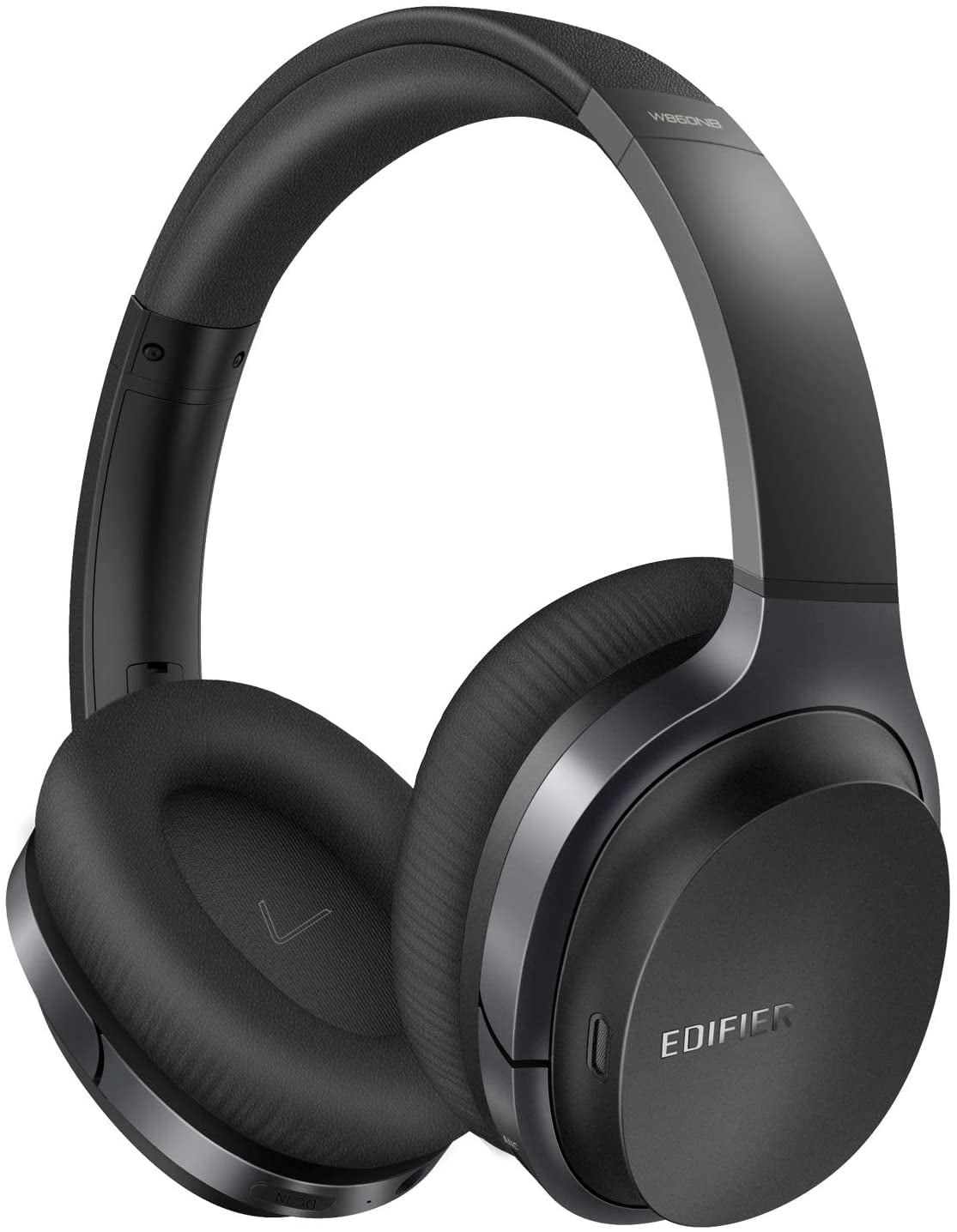 Edifier Wireless Noise Cancelling Headsets with Microphone for PC,Bluetooth Earphones with Touch Control ,Work From Home Headsets,Black