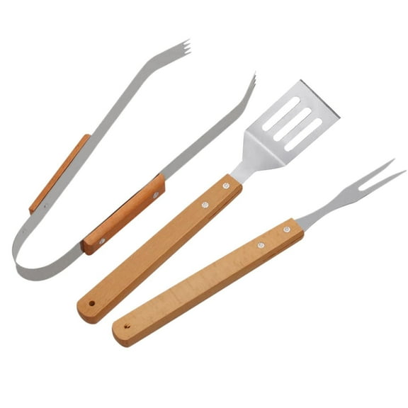 Edikesy Barbecue Accessories,Stainless Steel Three Set with Handle Grill fork Grill Spatula Grill Clip Outdoor Barbecue Supplies Grill Grill tools,Kitchen Gadgets