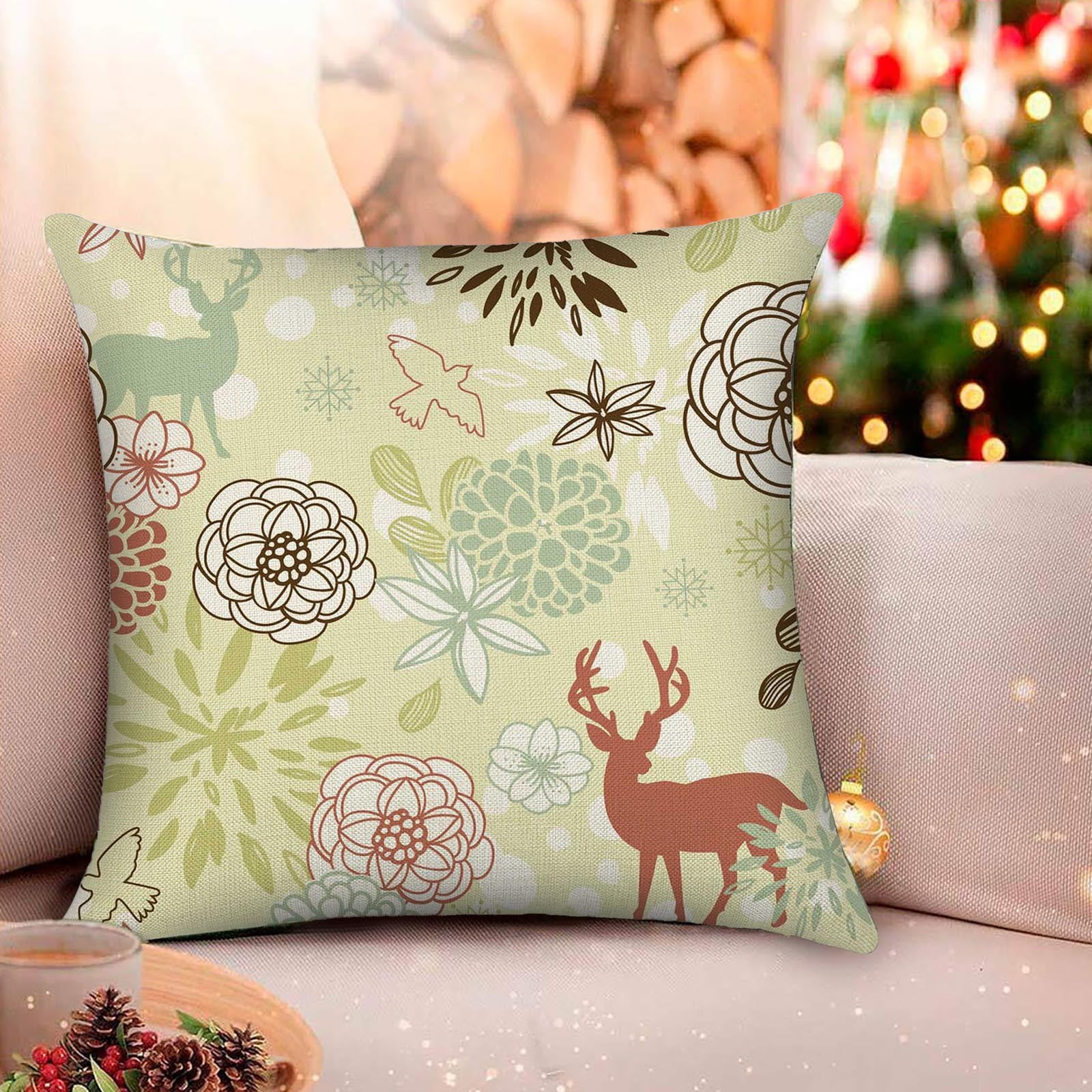 Edikesy Big Sale,Christmas Decorations,Pillow Covers,Christmas Pattern
