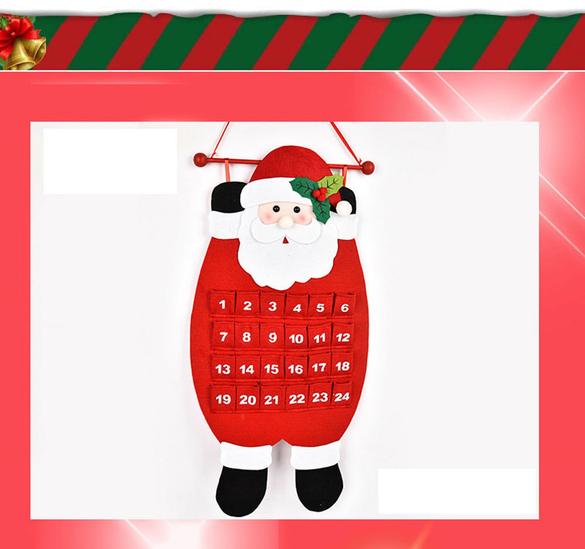 Edikesy Christmas Decor,Christmas Old Man Snow Man Deer Calendar Advent