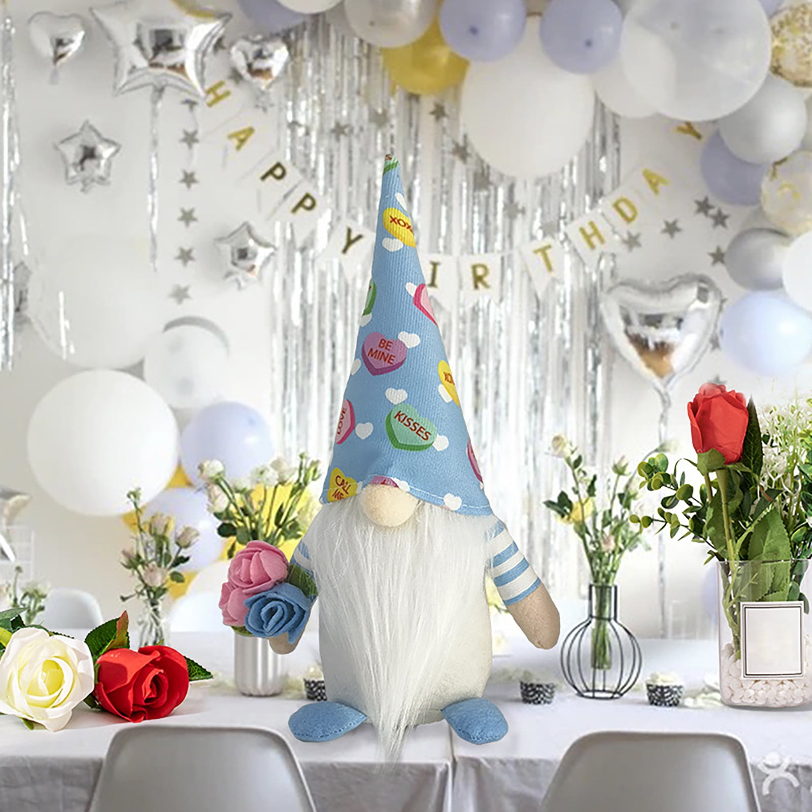 Edikesy Desk Accessories,Roses Valentine's Day Doll Ornaments Love