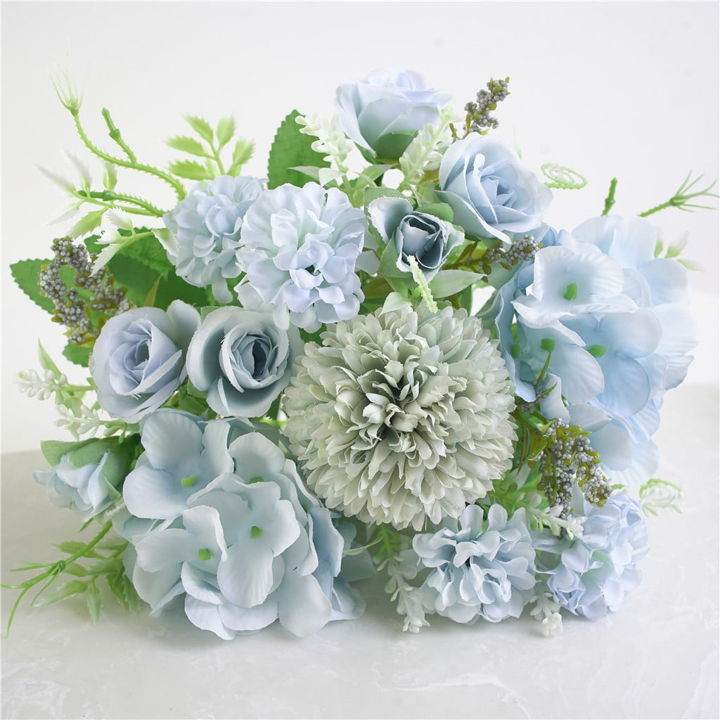 Edikesy Home Decor,Beautiful Artificial Silk Fake Flowers Wedding