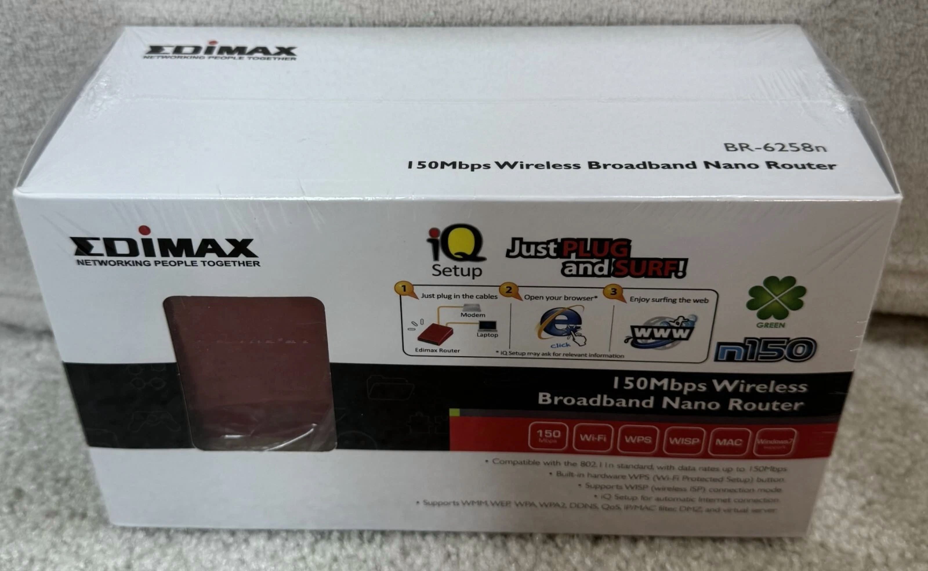 Edimax 150Mbps Wireless Broadband Nano Travel Router - Model Br-6258N Red