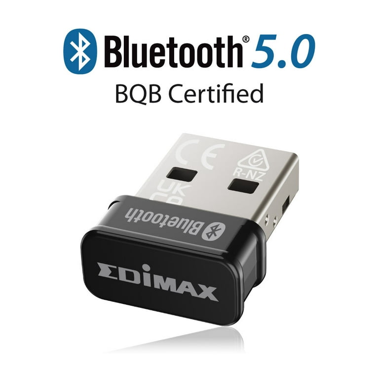 Edimax Bluetooth USB Adapter for PC, BT 5.0 EDR Nano USB Dongle for  Headphones Speakers Keyboard Mouse, Windows Linux,BT-8500