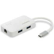 edimax usb-c usb hub مع 3x usb 3.0 منافذ و 1000mbps gigabit ethernet lan محول ، usb إلى rj45 شبكة lan ، التوصيل والتشغيل ، windows 11 ، macbook pro / air, ipad pro والمزيد ، eu-4308