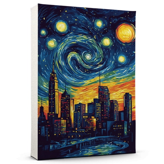 Edina Travel Canvas Prints, Missouri Starry Night Travel decor, Edina Map Poster, Missouri Travel Decor Artwork - 98AZ410
