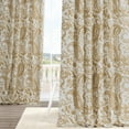 thumbnail image 1 of Edina Washed Mustard Printed Cotton Curtain (1 Panel), Edina Washed Mustard, 50W X 96L, 1 of 6