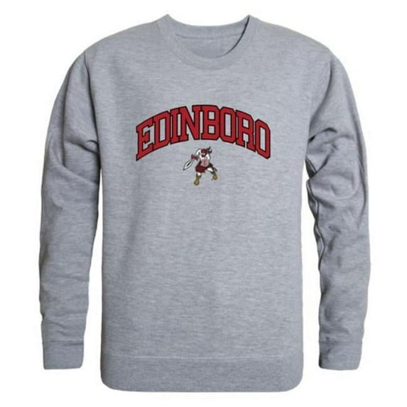 Edinboro University Fighting Scots Campus Crewneck Sweatshirt, Heather Grey - Extra Large