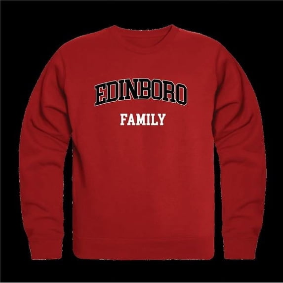 Edinboro University Fighting Scots Family Crewneck Sweatshirt, Red - Small
