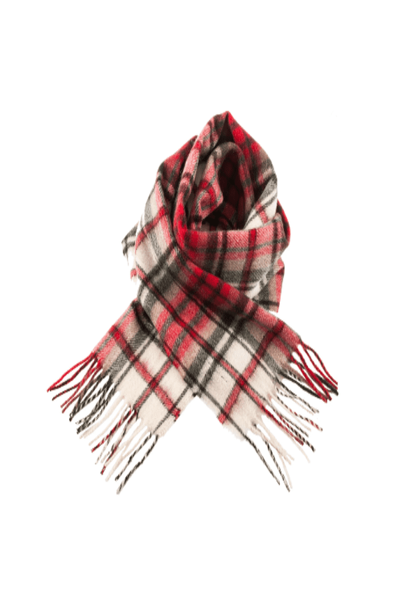 Lightweight Unisex Lambswool Wrap Scarf, Tartan