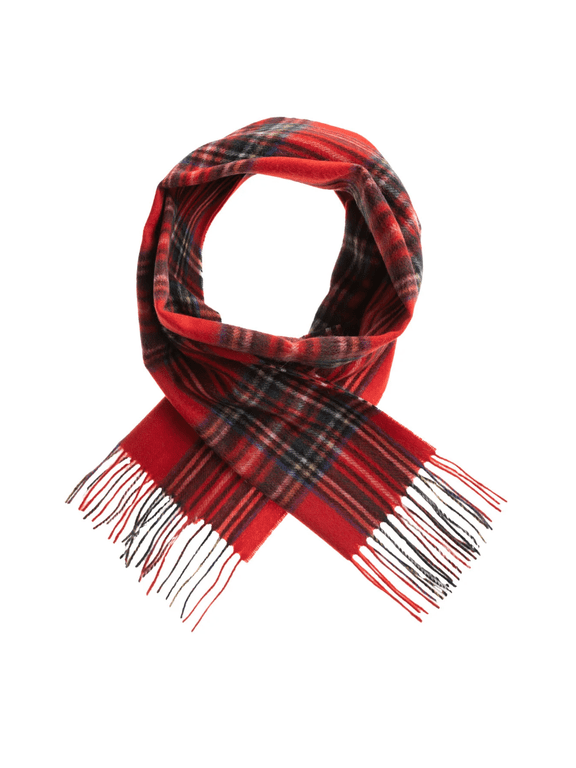 100% Lambswool Tartan Stewart Royal Scarf