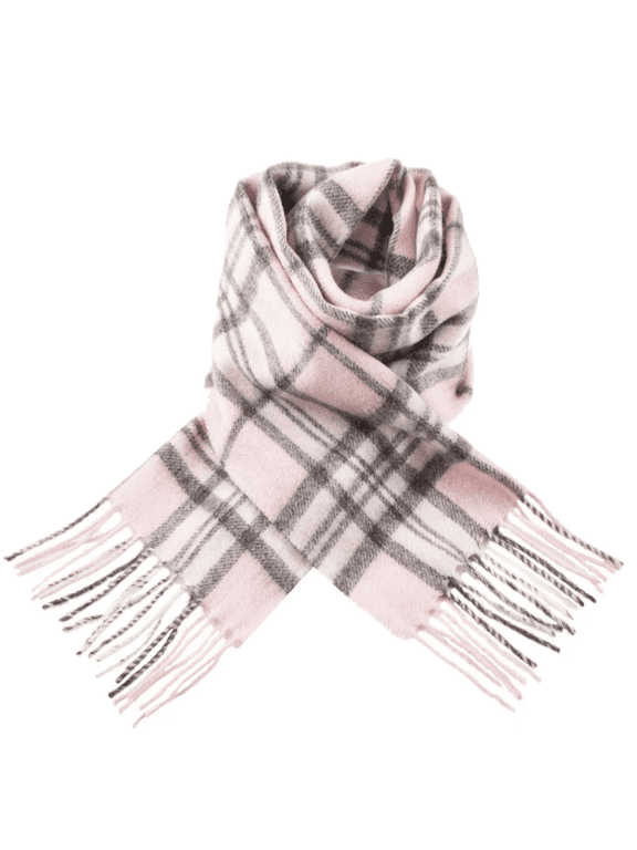 Edinburgh Lambswool Tartan, Pink Scarf