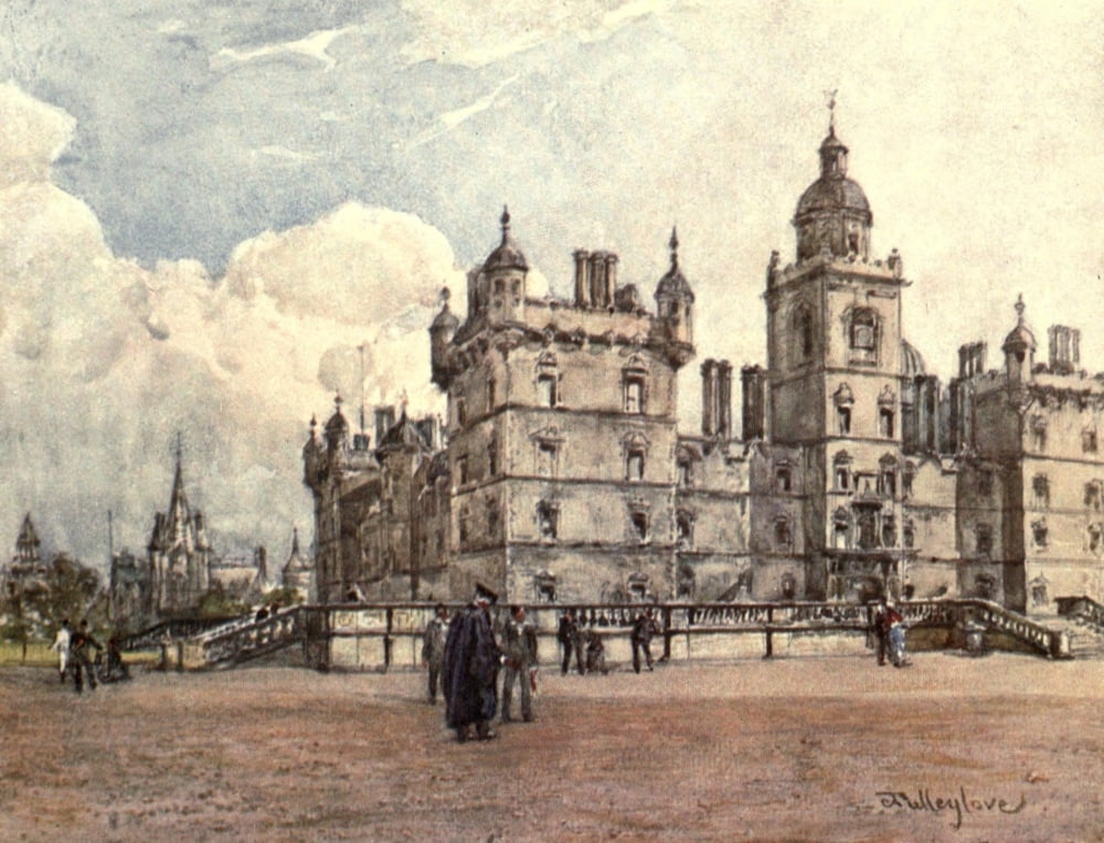 Edinburgh 1904 George Heriots Hospital Canvas Art - John Fulleylove (18 x 24)
