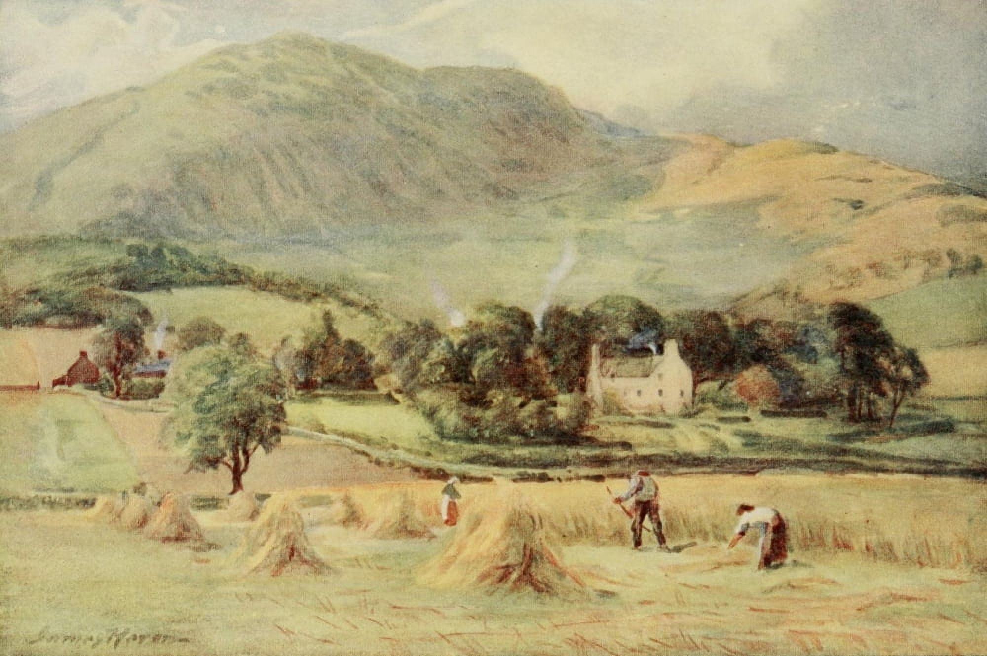 Edinburgh 1919 Pentland Hills from Swanston Canvas Art - James Heron (24 x 36)
